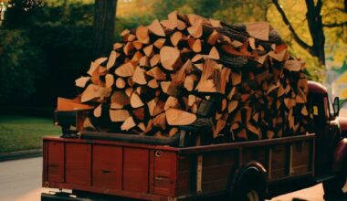 a truck holding firewood