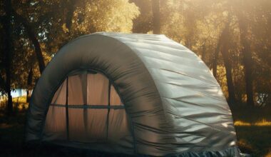 a white insulated tent for summer