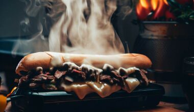 heating cheesesteak on fire