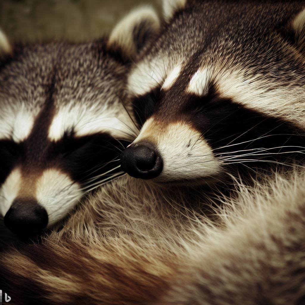 sleeping raccoons 