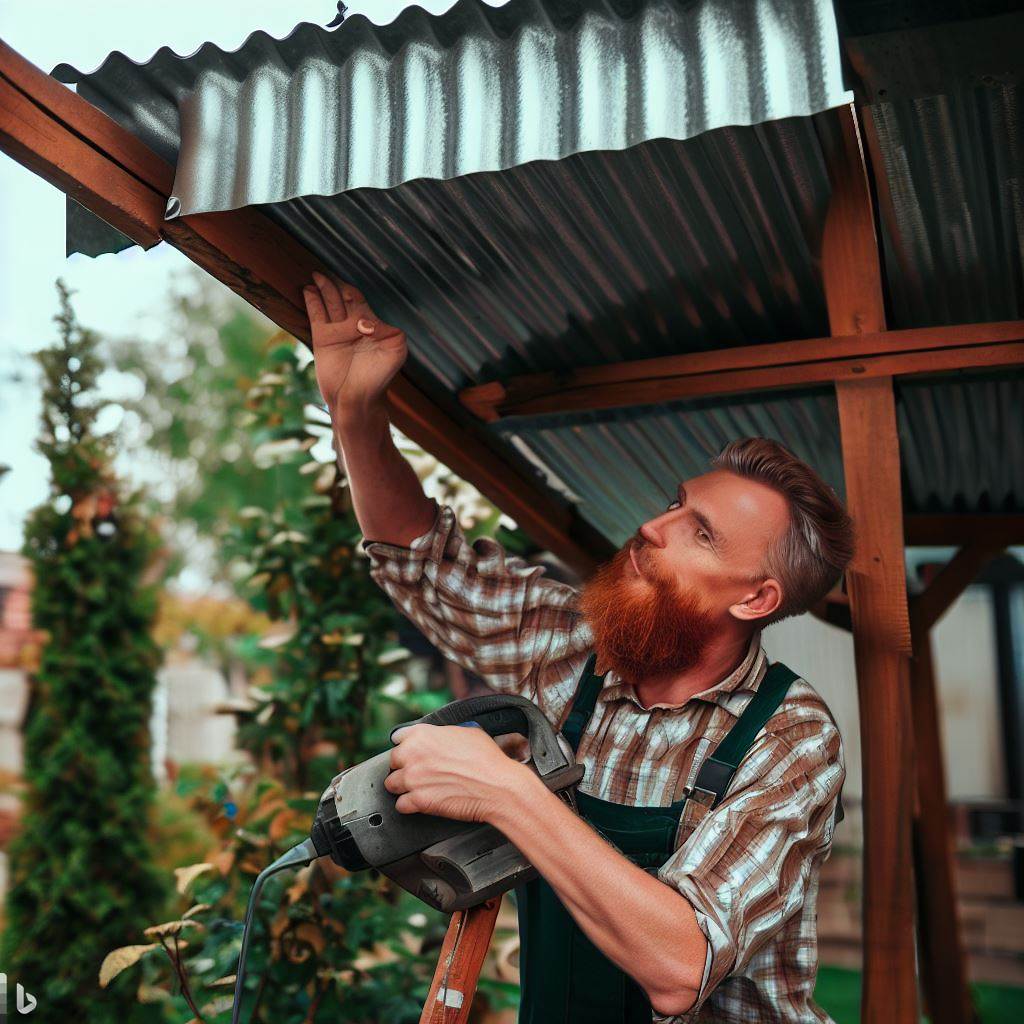 how to put a tin roof on a pergola