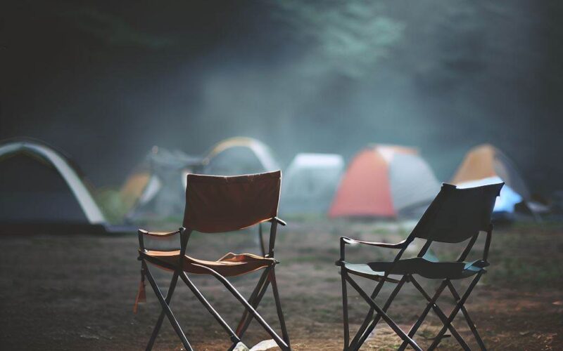 two camp chairs