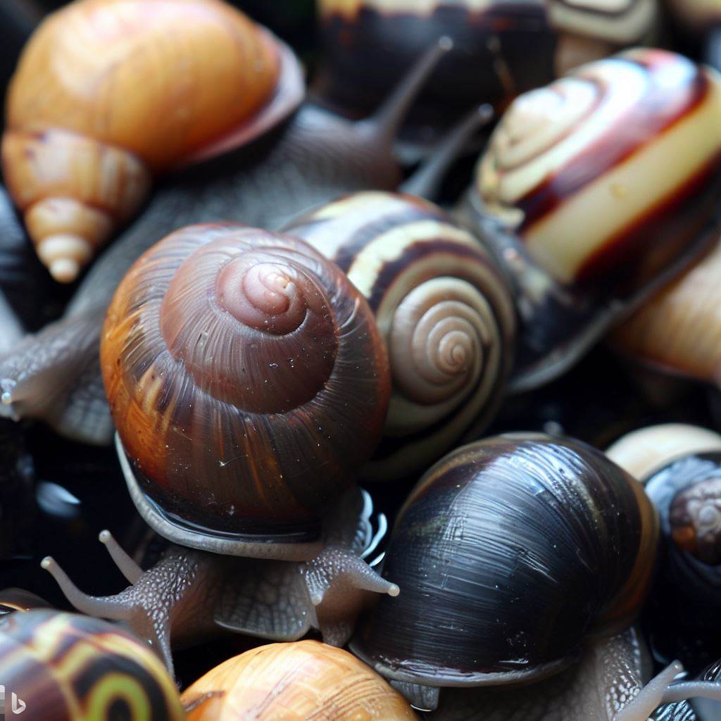 a group of snails 
