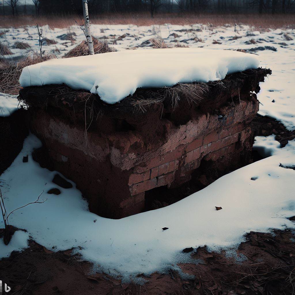a foundation covered with snow