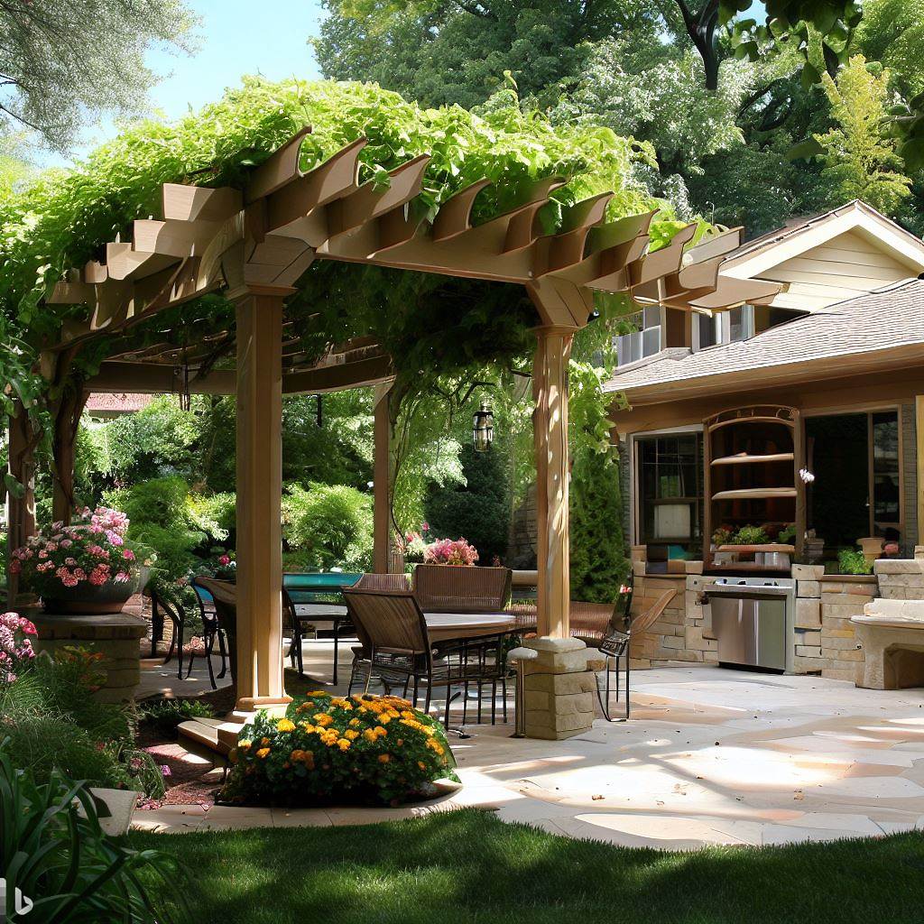 a Pergola Vs. Covered Patio close to each other