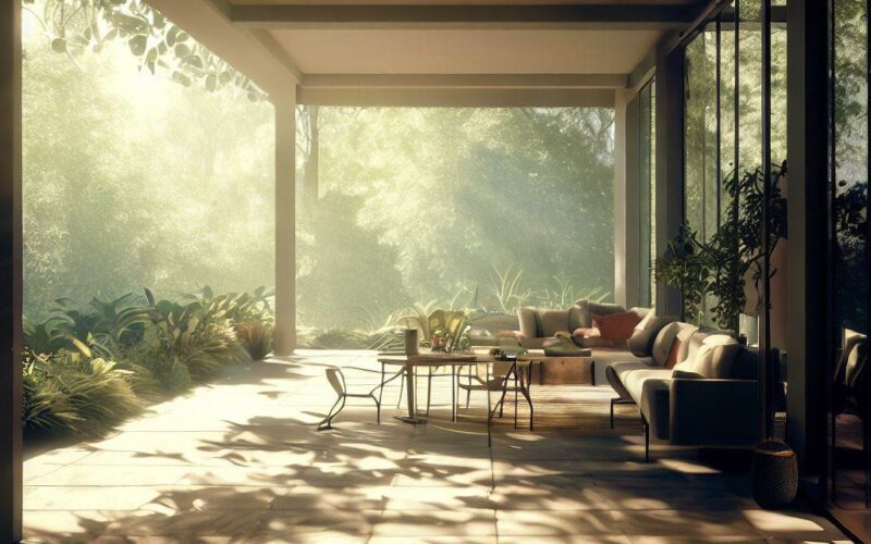 patio in open space
