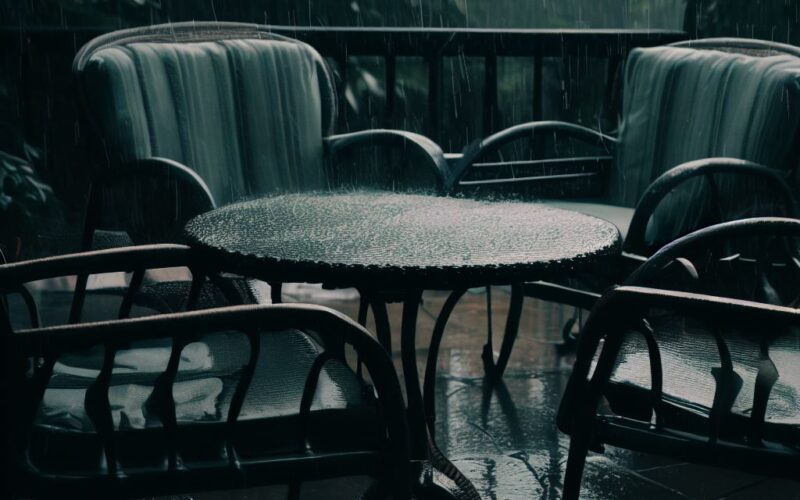 can patio furniture get rained on