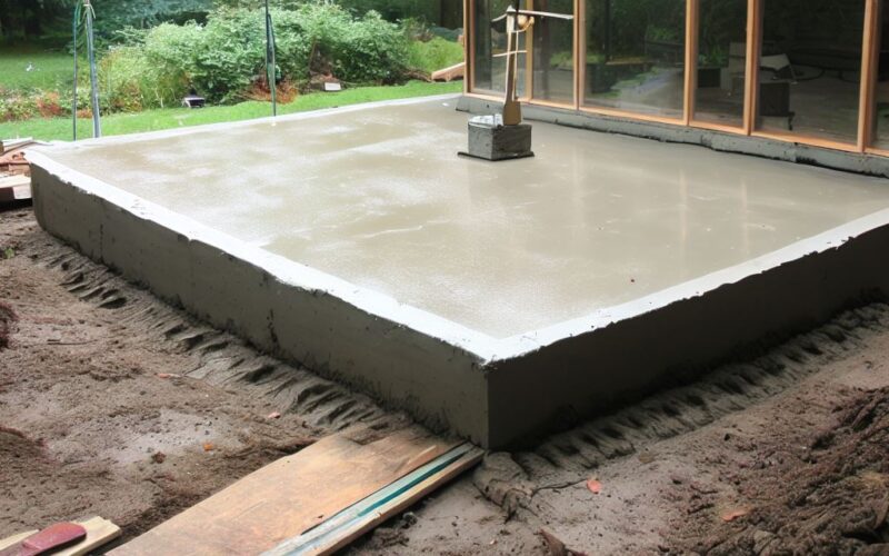 concrete foundation for sunroom