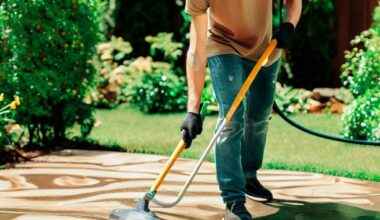 how to clean stamped concrete outdoors