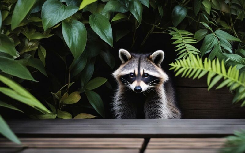 remove raccoon from under deck