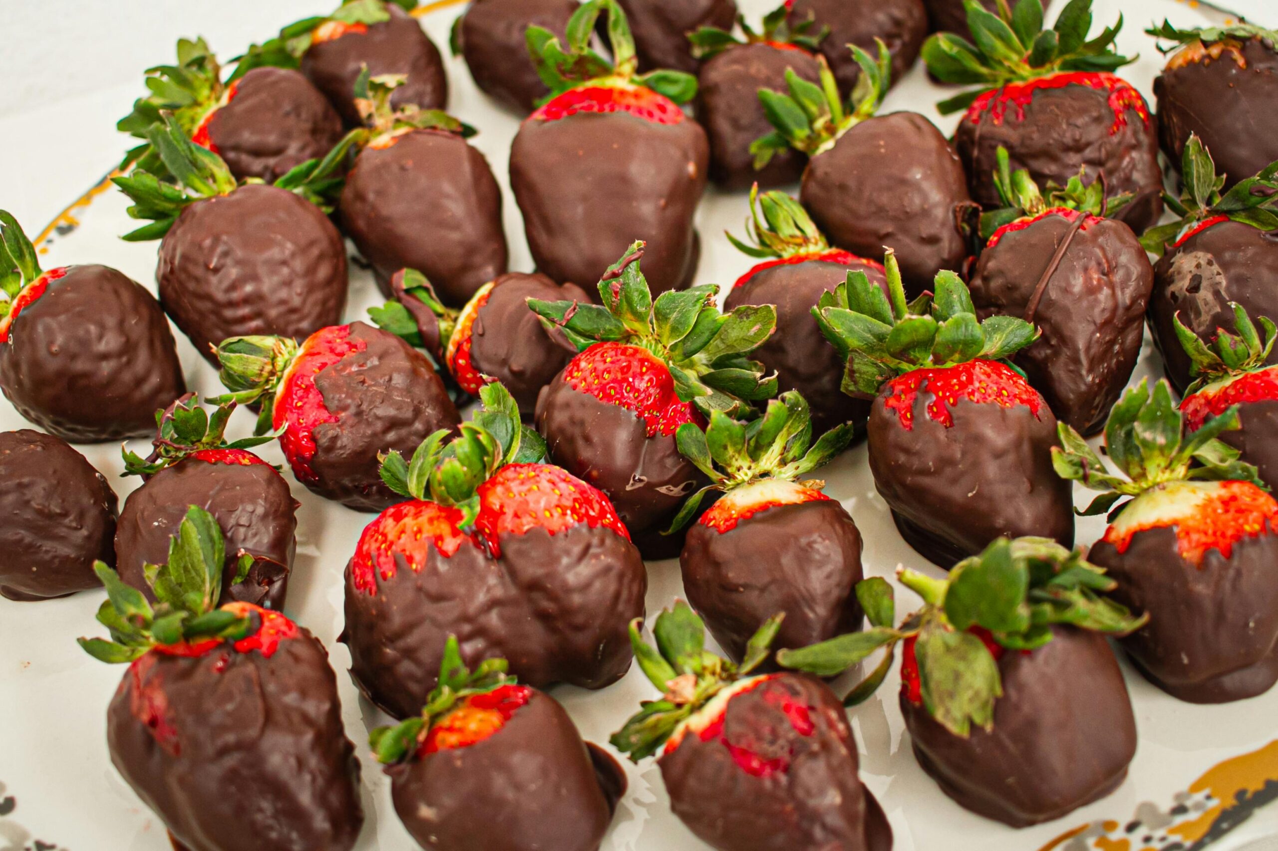 Strawberries dipped in chocolate