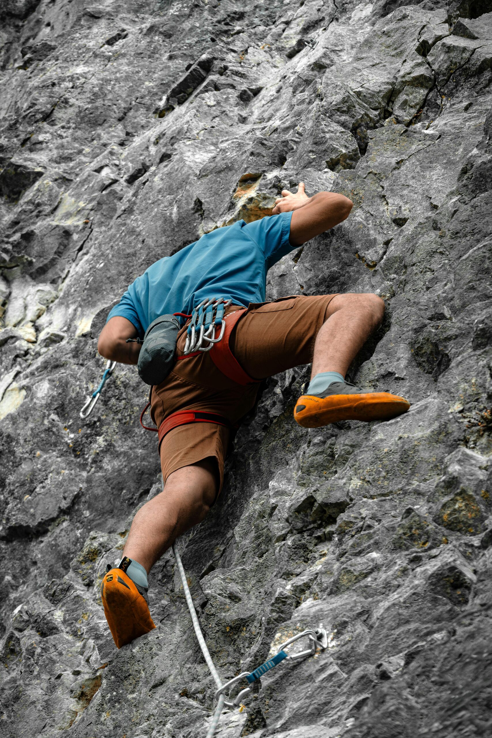 Technical face climbing shoes