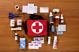 First Aid Kit: An image showing Some essential items you should have in your first aid