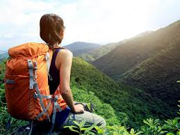 First Aid kit: An image showing a solo adventurer on a hike