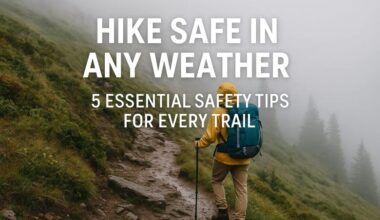 An image talking about what you need to hike safe in any weather