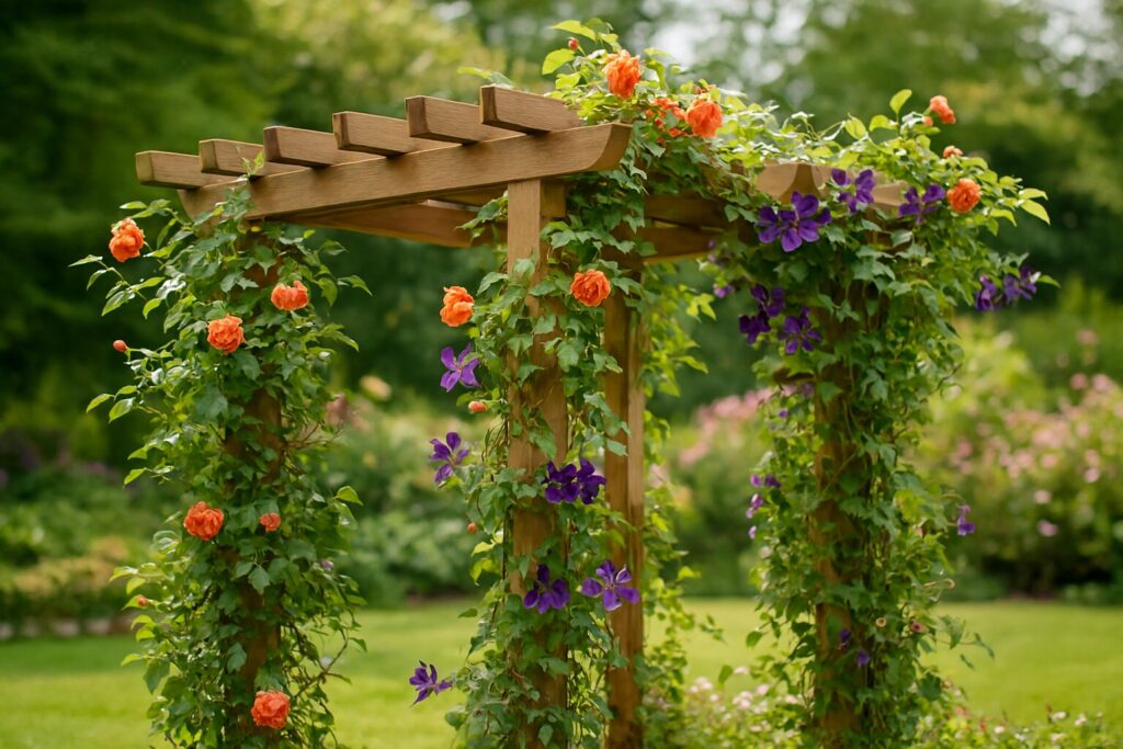 Where to place pergola in backyard garden nook for relaxing