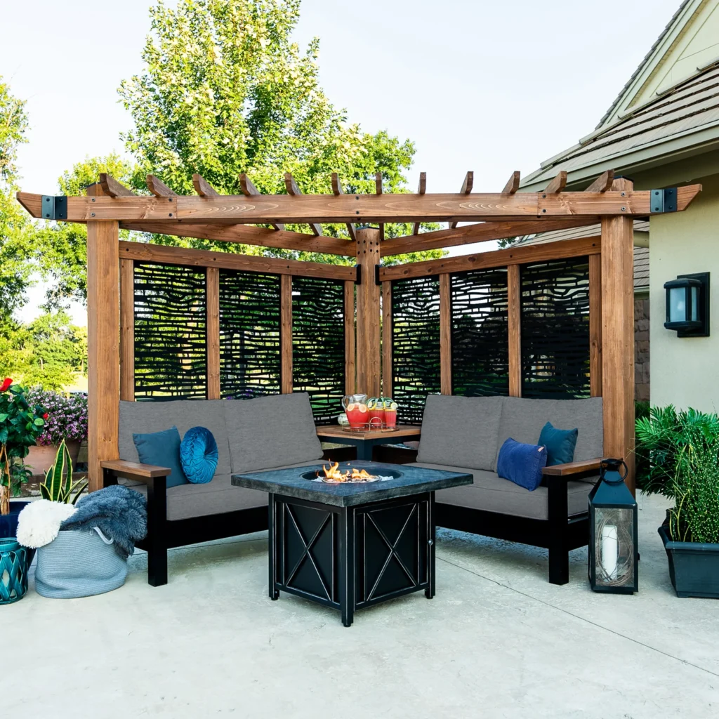 Pergola vs Cabana side-by-side comparison in a backyard