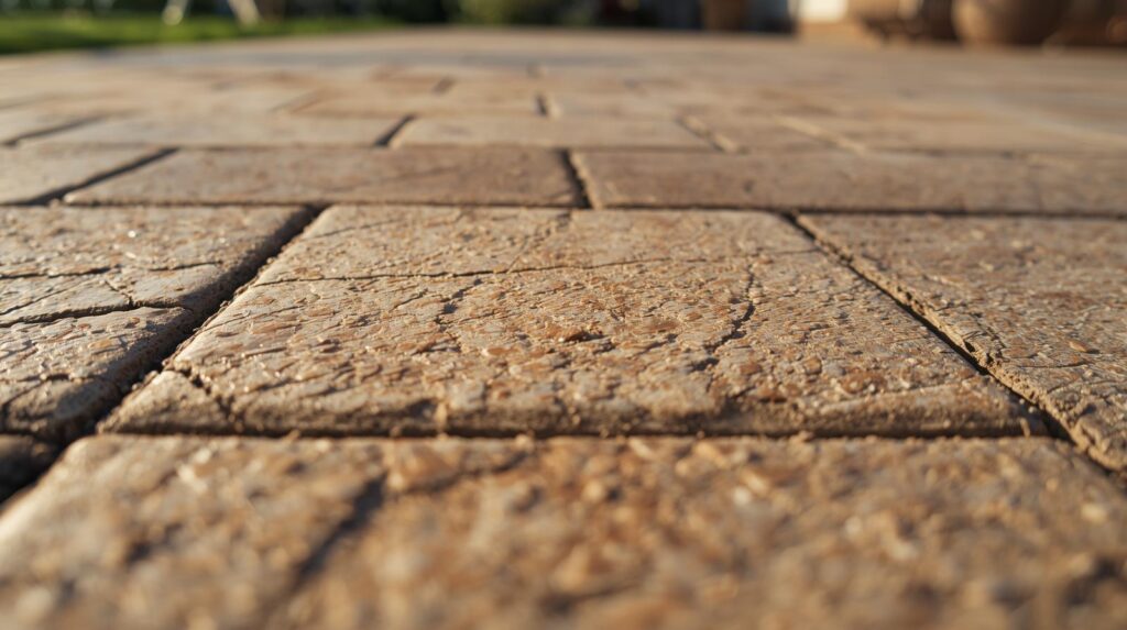clean stamped concrete patio